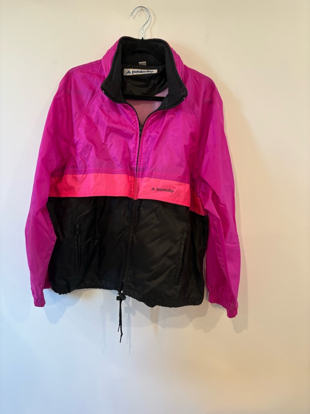Women's Pink & Black Windbreaker Jacket